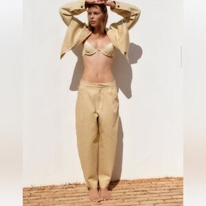 Zara High Rise Tapered Pants